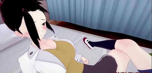  Boku No Hero Hentai Yuri - Toga Usses a Dildo With Momo Yaoyorozu  having lesbian sex and she have and orgasm and squirt